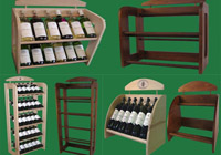 Dřevěné regály na víno